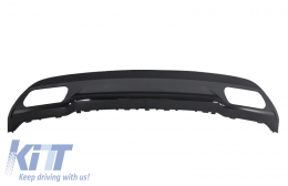 Diffusore per Mercedes A W176 15-18 Sport pacco Nero Scarico Splitters Fins Aero-image-6058594