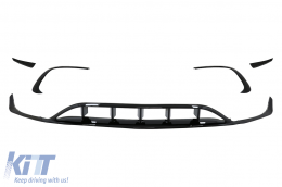 Diffusore per Mercedes A W176 15-18 Sport Spoiler Scarico Splitters Fins Aero-image-6059153