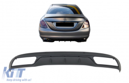 Diffusore per Mercedes C W205 S205 14-18 C63 Look Nero solo per Paraurti standard-image-6068215