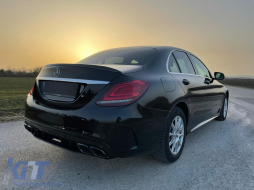 Diffusore per Mercedes C W205 S205 AMG Sport Line 2014-2020 C63S Look Nero Punte-image-6079253