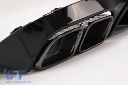 Diffusore per Mercedes C238 A238 Sport Line 16-19 E63 Look Night Package Punte di scarico-image-6094576