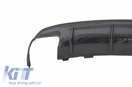 Diffusore per MERCEDES CLA W117 13-18 Facelift CLA45 Carbonio Look Silenziatore Cromo-image-6047512