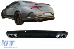 Diffusore per Mercedes Classe CLS C257 18+ Scarico Cromo CLS53 Design-image-6097317