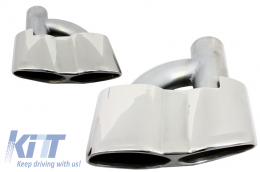 Diffusore per Mercedes Classe S W221 05-13 Punte Silenziatore Scarico-image-6019083