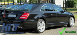 Diffusore per Mercedes Classe S W221 05-13 Punte Silenziatore Scarico-image-6061963