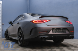 Diffusore per Mercedes CLS C257 18+ CLS53 Look Nero Scarico Punte Night Package-image-6090188