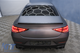 Diffusore per Mercedes CLS C257 18+ CLS53 Look Nero Scarico Punte Night Package-image-6090192