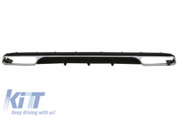 Diffusore per Mercedes E W212 Facelift 13-16 solo Paraurti standard Scarico Nero-image-6057924