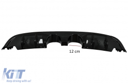 Diffusore per VW Golf 6 VI 08-12 R20 Look only Standard paraurti lucido Nero-image-6084863