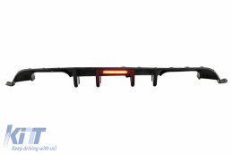 Diffusore per VW Golf 7.5 Facelift 17-19 LED Red Reflector Extension Spoiler-image-6080506