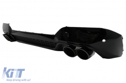 Diffusore posteriore Doppio Presa con Punte per BMW X3 G01 LCI M Sport 2021+ M Look Nero lucido-image-6100318