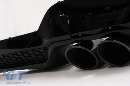 Diffusore posteriore Doppio Presa con Punte per BMW X3 G01 LCI M Sport 2021+ M Look Nero lucido-image-6100319