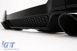 Diffusore posteriore Doppio Presa con Punte per BMW X3 G01 LCI M Sport 2021+ M Look Nero lucido-image-6100320