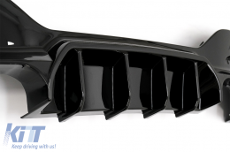 Diffusore posteriore Doppio Presa per BMW Serie 1 F20 F21 LCI 2015-2019 Nero lucido-image-6083509