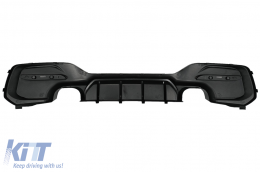 Diffusore posteriore Doppio Presa per BMW Serie 1 F20 F21 LCI 2015-2019 Nero lucido-image-6083511