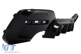 Diffusore posteriore gemello Doppio Presa per BMW Serie 1 F20 F21 LCI 15-19 Nero lucido-image-6087643