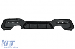 Diffusore posteriore gemello Doppio Presa per BMW Serie 1 F20 F21 LCI 15-19 Nero lucido-image-6087645