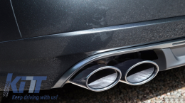 Diffusore Posteriore per Audi A8 D4 Facelift 15-17 S8 Look Scarico Suggerimenti-image-6054401