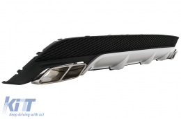 Diffusore posteriore per Mercedes CLA W117 2013+ Sport Pack Scarico Punte Argento-image-6003709