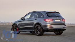 Diffusore Posteriore per Mercedes GLC X253 SUV 15-19 GLC63 Nero Night Package Look-image-6055491