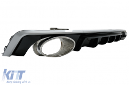 Diffusore posteriore & punte scarico per Audi A6 C8 4K Avant Sedan 18+ RS6 Look Argento-image-6075718