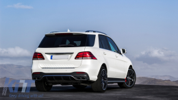 Diffusore posteriore & Scarico Punte per Mercedes GLE W166 SUV Sport Line 2015-2018-image-6078244