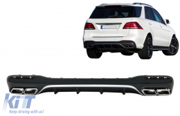 Diffusore posteriore & Scarico Punte per Mercedes GLE W166 SUV Sport Line 2015-2018-image-6078249