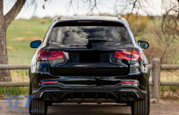 Diffusore & Punte per Mercedes GLC SUV X253 Facelift 20- GLC43 Look Night Package-image-6084459