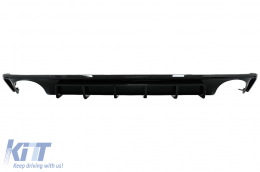 Diffusore & Scarico Punte per Audi A6 C8 4K Avant Sedan 18+ RS6 Look Nero lucido-image-6075705