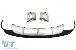 Diffusore Scarico Punte per Mercedes CLA W117 13-16 Sport Pacchetto Etichetta Buio Grigio-image-6089413