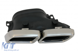 Diffusore Scarico Punte per Mercedes GLS X166 SUV Facelift 09.2015-2019 GLS63 Look-image-6075342