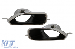 Diffusore Scarico Punte per per BMW Serie 4 G22 G23 M Sport 2020+ M440i Design Cromo-image-6094361