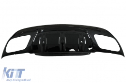 Diffusore & Scarico Punte per Rover Velar SUV L560 2017+ Dinamico Look Nero lucido-image-6076974