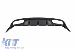 Diffusore Scarico Silenziatore Punte per Mercedes Classe C C205 A205 2014-2019 C63 Look Nero-image-6047308