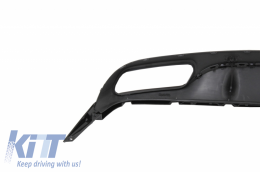 Diffusore Scarico Silenziatore Punte per Mercedes Classe C C205 A205 2014-2019 C63 Look Nero-image-6047309