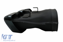 Diffusore Scarico Silenziatore Punte per Mercedes Classe C C205 A205 2014-2019 C63 Look Nero-image-6047313