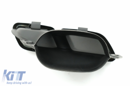 Diffusore Scarico Silenziatore Punte per Mercedes Classe C C205 A205 2014-2019 C63 Look Nero-image-6047315