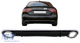 Diffusore & Scarico Suggerimenti per AUDI A4 B8 Pre Facelift 2007-2011 RS4 Look-image-6092817