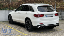 Diffusore Silenziatore Punte Argento per Mercedes GLC SUV X253 Facelift 20- GLC43 Design-image-6104538