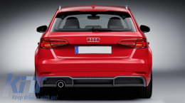 Diffusore & Terminali Scarico per Audi A3 8V Sline Facelift 16-19 RS3 Look Sport-image-6044284