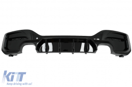 Difusor trasero Doble Salida para BMW 1 Serie F20 F21 LCI 2015-2019 Negro brillante-image-6083504