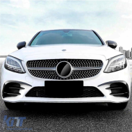 Divisores frontales Aero para Mercedes C W205 S205 C205 A205 Facelift 2019+ C43 Look-image-6073303