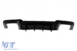 Doppia Uscita Diffusore d'aria per BMW Serie 5 F10 F11 Paraurti M-Tech Nero Lucido-image-6105524