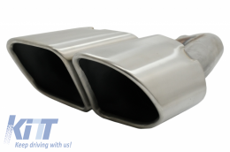 Double Exhaust Muffler Tips Tailpipes suitable for Porsche Cayenne 92A Facelift (10/2014-2017) Turbo Design-image-6060813