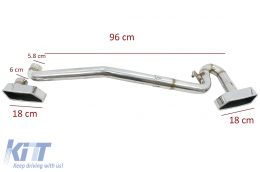 
Dupla iker-kipufogóvéges diffúzor BMW 5 Series F10 / F11 nem LCI és LCI (2011-2017) modellekhez, M-Technik 550i Design-image-6040927