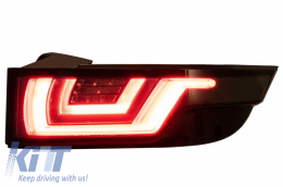 Dynamic Sequential Turning Light Full LED Taillights suitable for Range Rover Evoque L538 (2011-2014) Light Bar Chrome Black-image-6045783