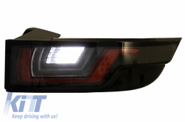 Dynamic Sequential Turning Light Full LED Taillights suitable for Range Rover Evoque L538 (2011-2014) Light Bar Chrome Black-image-6045784