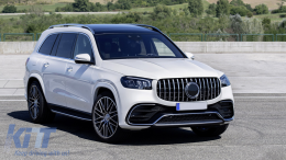 Első hűtőrács Mercedes GLS SUV X167 (2019-től) modellekhez, GT-R Panamericana dizájn króm-image-6088848