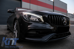 Első-középső rács MERCEDES Benz CLA C117 X117 W117 (2013-2016) CLA45 GT-R Panamericana Design Teljesen fekete-image-6057560