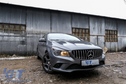 Első Középső rács Mercedes Benz CLA C117 X117 W117 (2013-2016) CLA45 GT-R Panamericana Design Fekete Króm-image-6075234